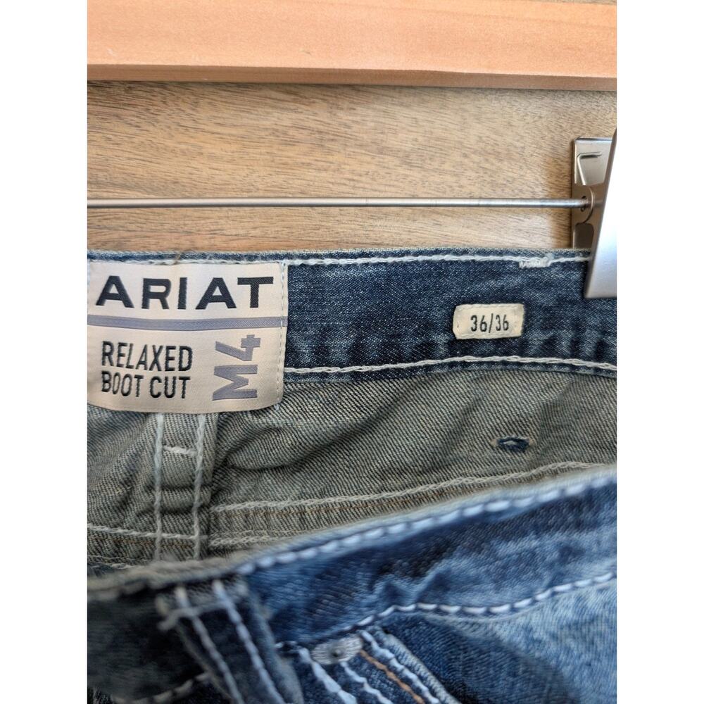 Ariat Bootcut Jeans Mens 36x36 Blue Denim M4 Series Relaxed Fit Streetwear NWT - Picture 3 of 5